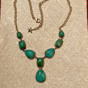 Turquoise and sterling silver 925 necklace